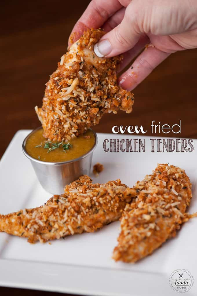 Oven Fried Chicken Strips
 Oven Fried Chicken Tenders with Honey Mustard