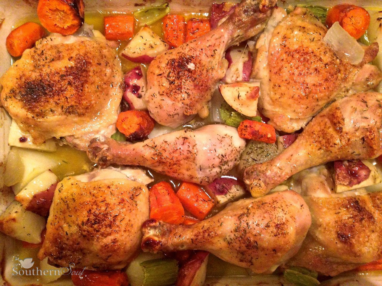 Oven Roasted Chicken And Vegetables
 A Southern Soul Oven Roasted Chicken with Ve ables