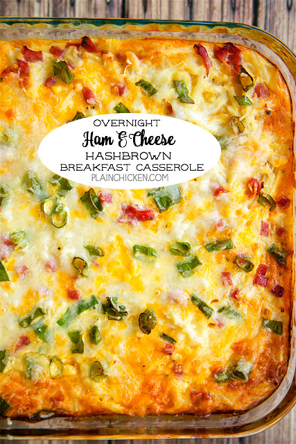 Overnight Breakfast Casserole With Hash Browns And Sausage And Eggs
 Overnight Ham and Cheese Hashbrown Breakfast Casserole