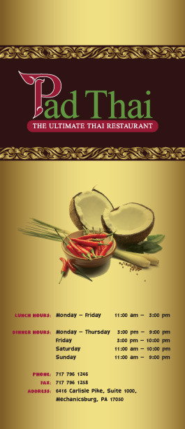 Pad Thai Restaurant Menu
 20 Best Ideas Pad Thai Restaurant Menu Best Round Up
