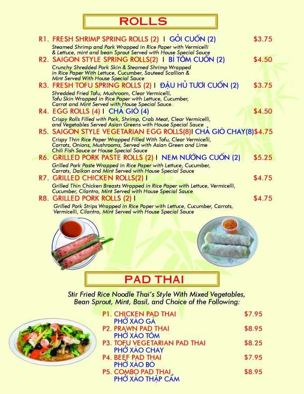 Pad Thai Restaurant Menu
 Pad Thai Restaurant Menu Menu de Pad Thai Restaurant
