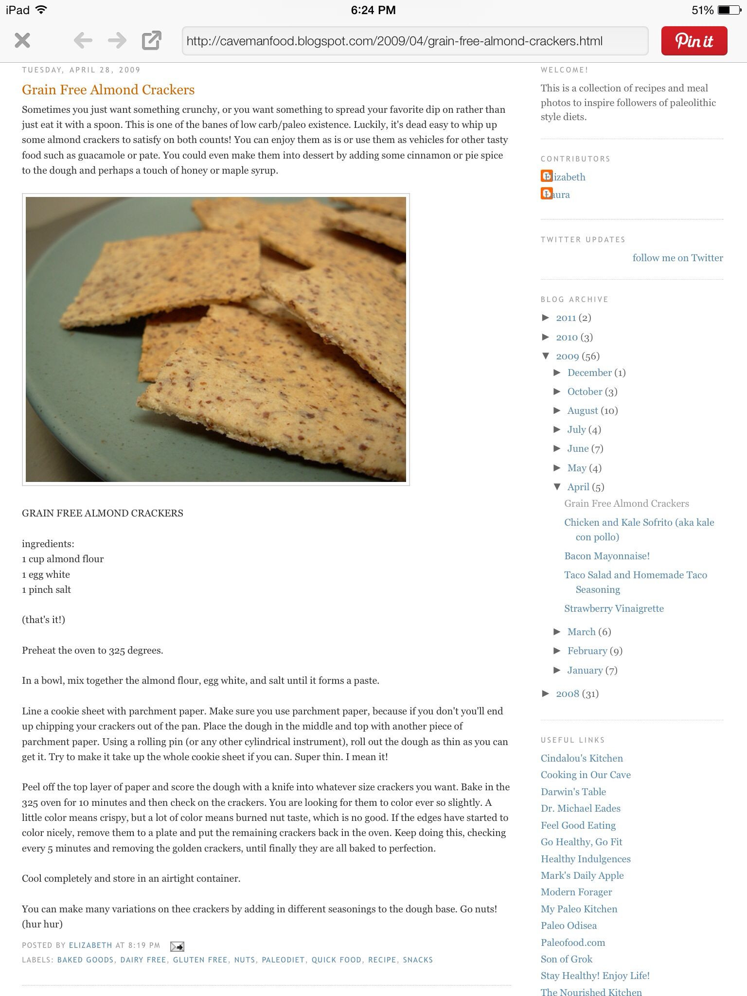 Paleo Crackers Recipes
 Paleo crackers