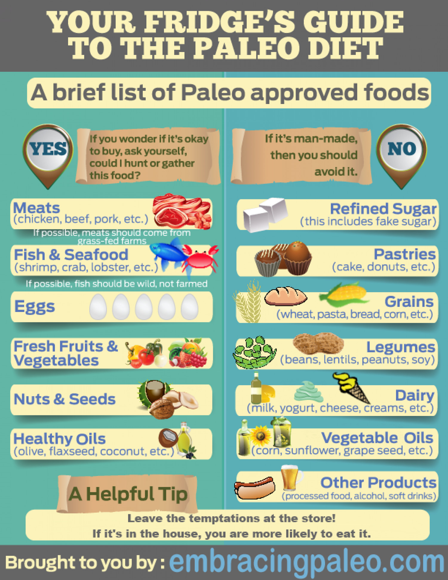 Paleo Diet Infographic
 Your Fridge s Guide to the Paleo Diet