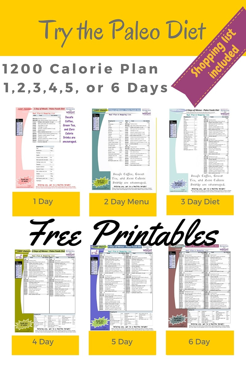 Paleo Diet Weight Loss Meal Plan
 Paleo Diet blog image 1 6 day Menu Plan for Weight Loss
