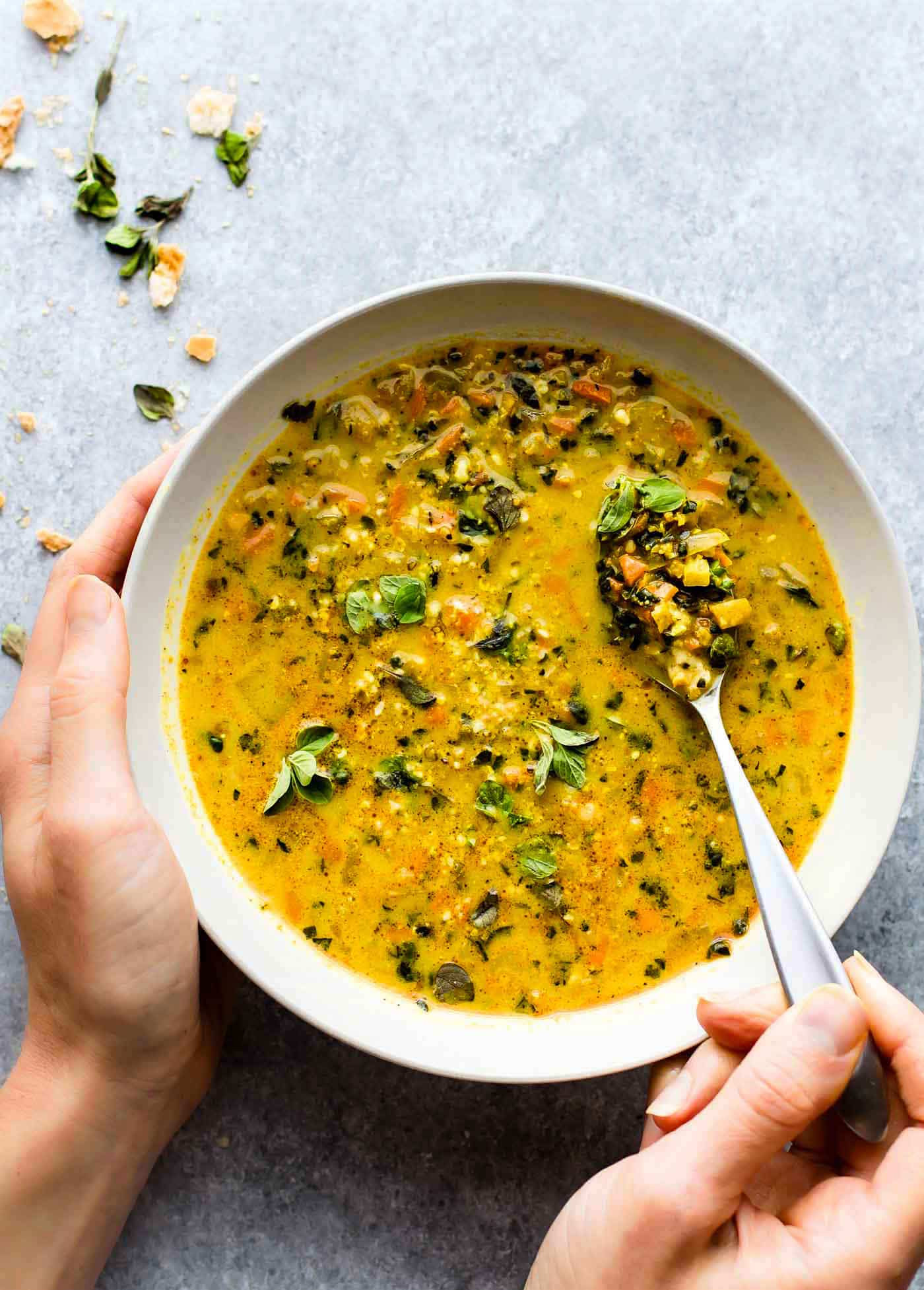 Paleo Vegan Recipes
 Curried Cauliflower Rice Kale Soup Paleo Vegan