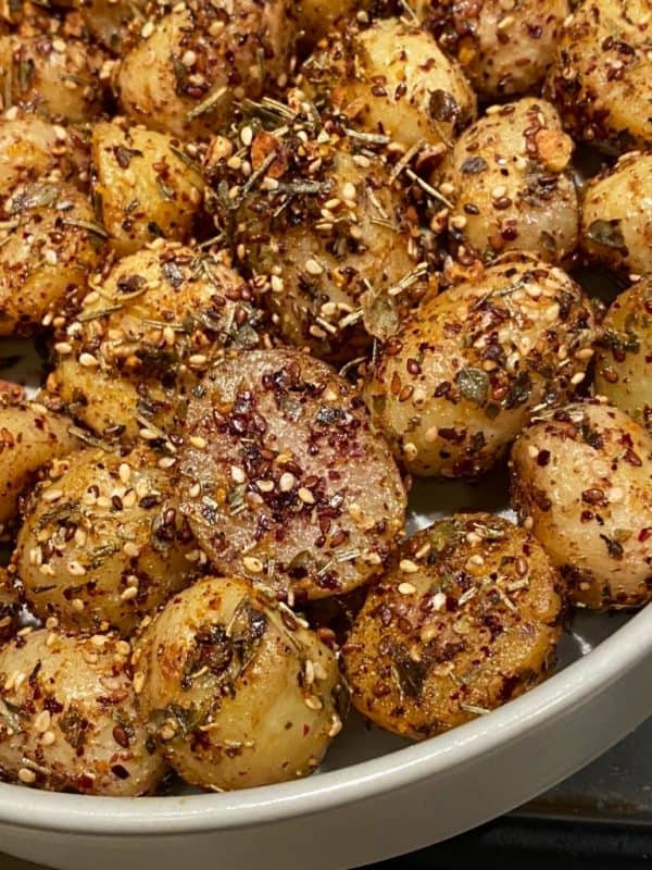 Pan Roasted Baby Potatoes
 Pan Roasted Baby Potatoes with Garlic and Herbs Vegan & GF