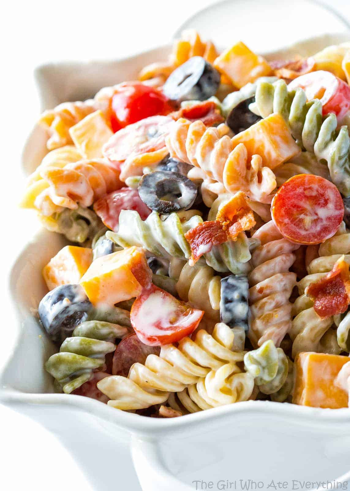 Pasta Salad With Cheese
 Bacon Ranch Pasta Salad The Girl Who Ate Everything