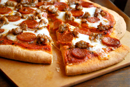 Pepperoni And Sausage Pizza
 Italian Sausage and Pepperoni Pizza • A Sweet Pea Chef