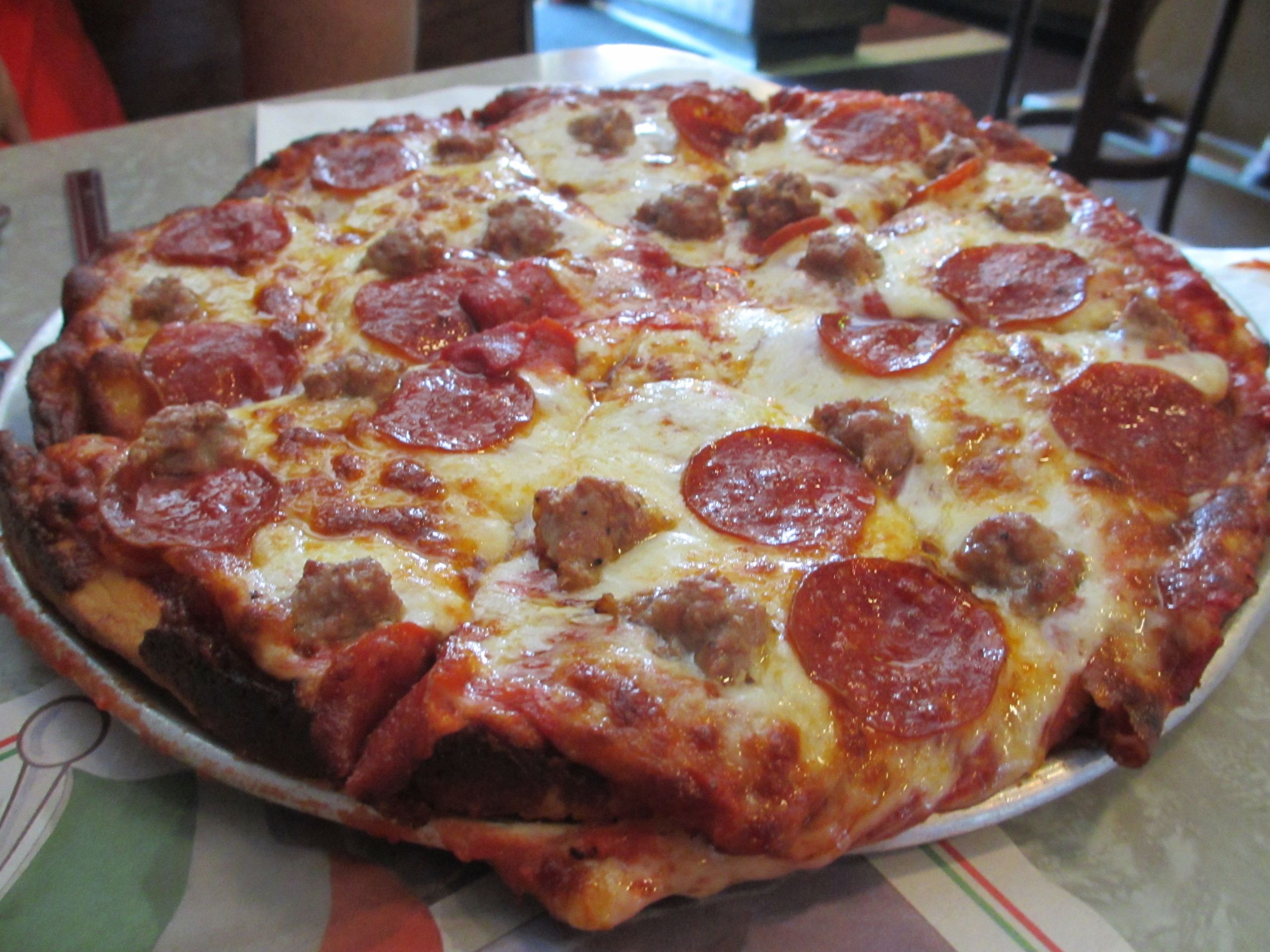 Pepperoni And Sausage Pizza
 Luigi’s Restaurant Review