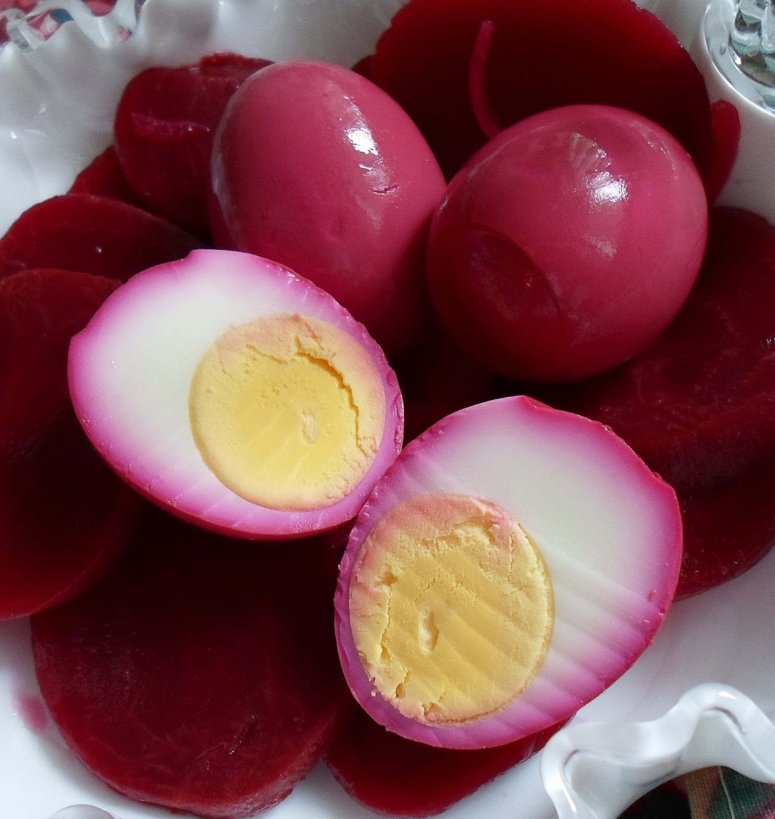 Pickled Beet Eggs Recipes
 Happier Than A Pig In Mud Amish Pickled Red Beet Eggs