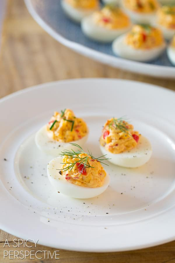 Pimento Cheese Deviled Eggs
 Pimento Cheese Deviled Eggs A Spicy Perspective