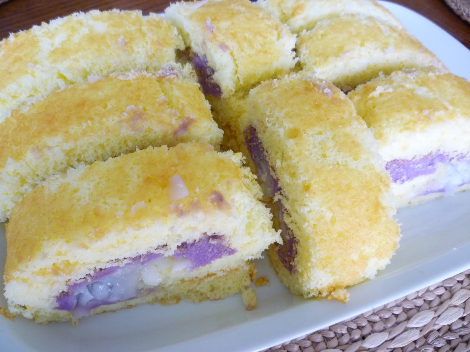 Pinoy Dessert Recipes
 PinoyAmericanFavoriteRecipes 241 Ube Macapuno Cake Roll