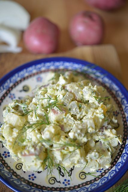 Polish Side Dishes
 Polish potato salad with dill onions pickles and garlic