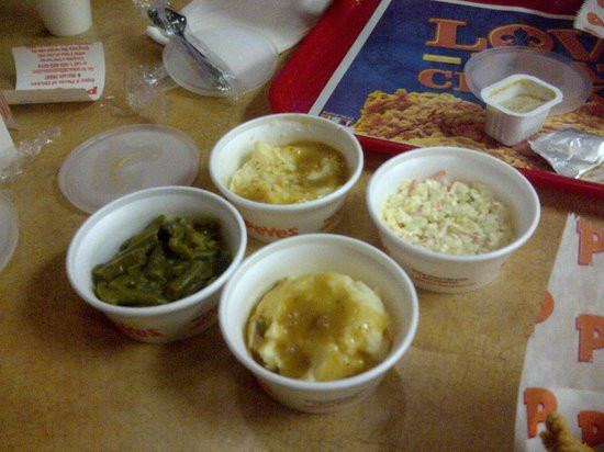 Popeyes Side Dishes
 Picture of the sides half full Popeyes Louisiana