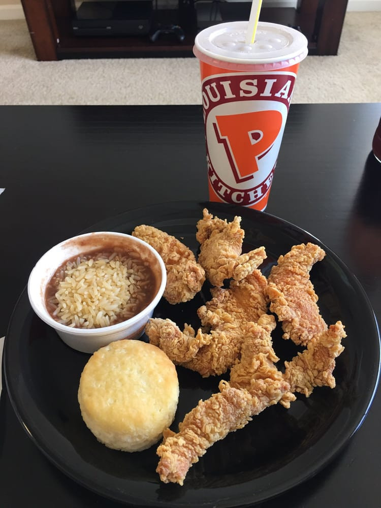 Popeyes Side Dishes
 6 Menu Meal 5 Piece Chicken Tenders spicy Biscuit Red