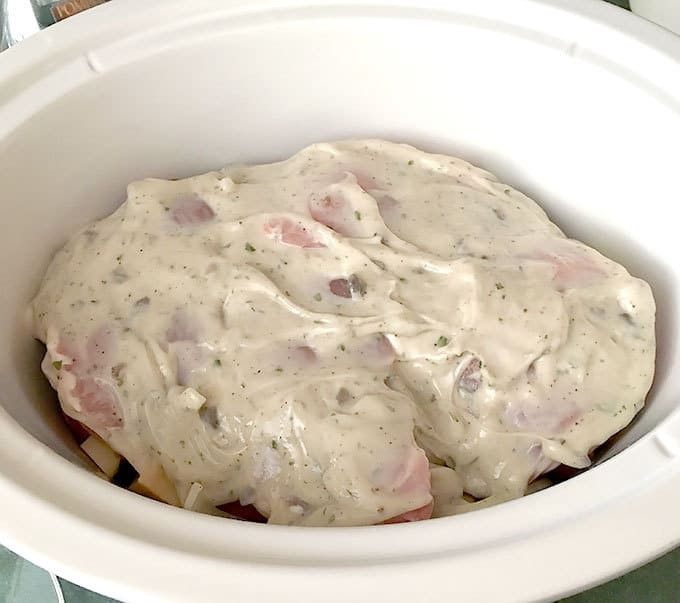 Pork Chops Cream Of Mushroom Crock Pot
 Creamy Crock Pot Pork Chops Potatoes & ions The