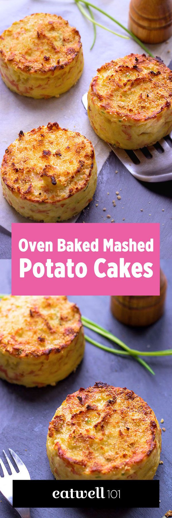 Potato Cakes Recipe
 Oven Baked Mashed Potato Cakes — Eatwell101