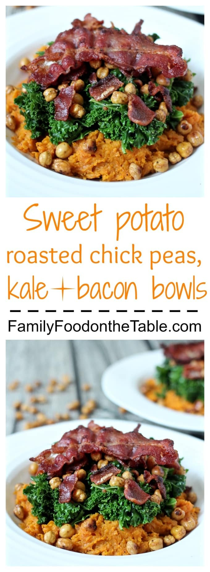 Potato Dietary Fiber
 Sweet potato roasted chick peas kale and bacon bowls