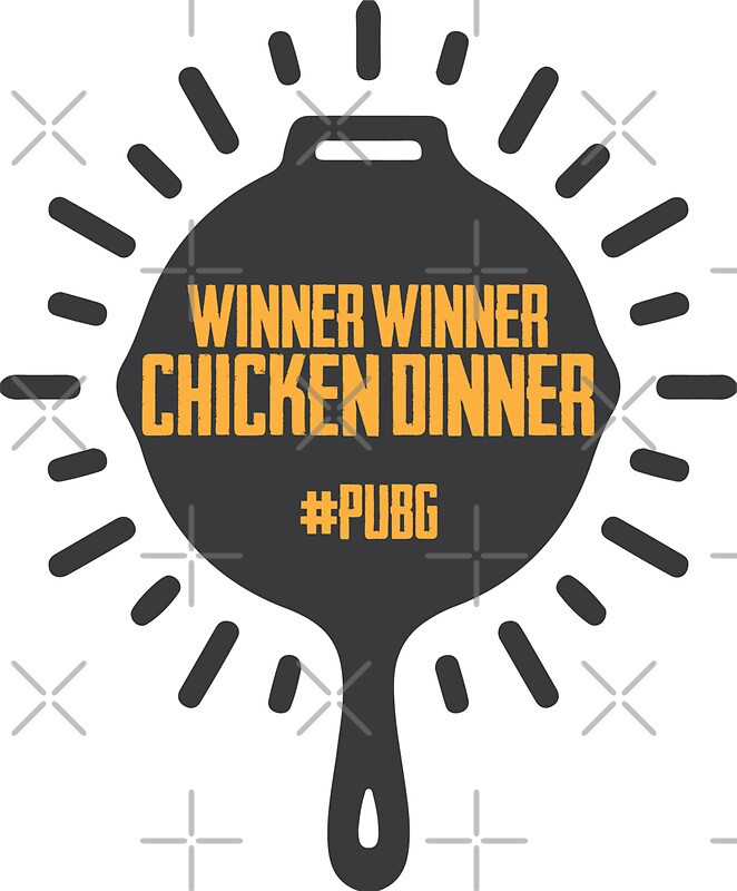 Pubg Winner Winner Chicken Dinner
 "Winner Winner Chicken Dinner PUBG PAN" Stickers by