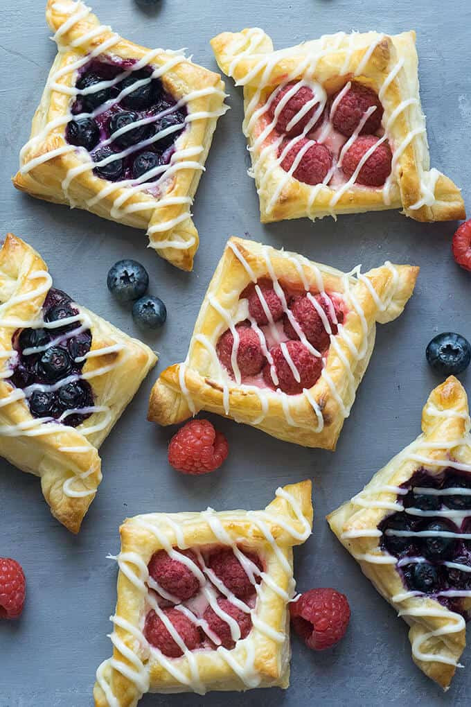 Puff Pastry Desserts With Cream Cheese
 Berry and Cream Cheese Puff Pastries Step by Step s