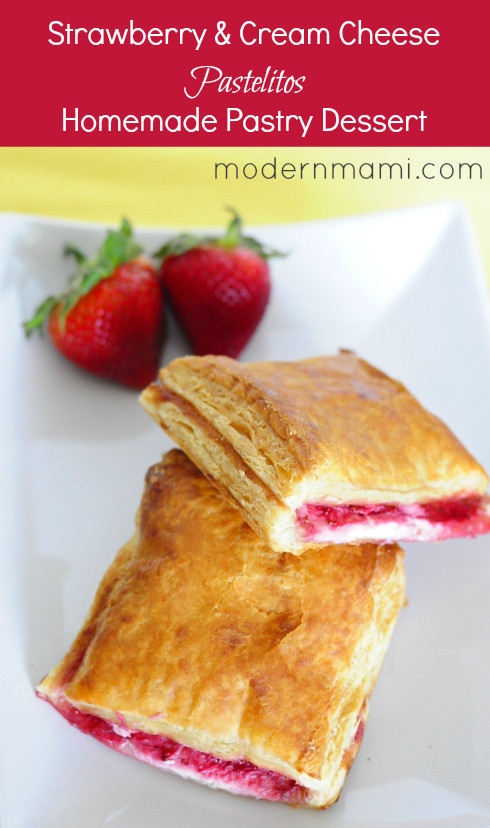 Puff Pastry Desserts With Cream Cheese
 Strawberries and Cream Cheese Pastelitos Puff Pastries