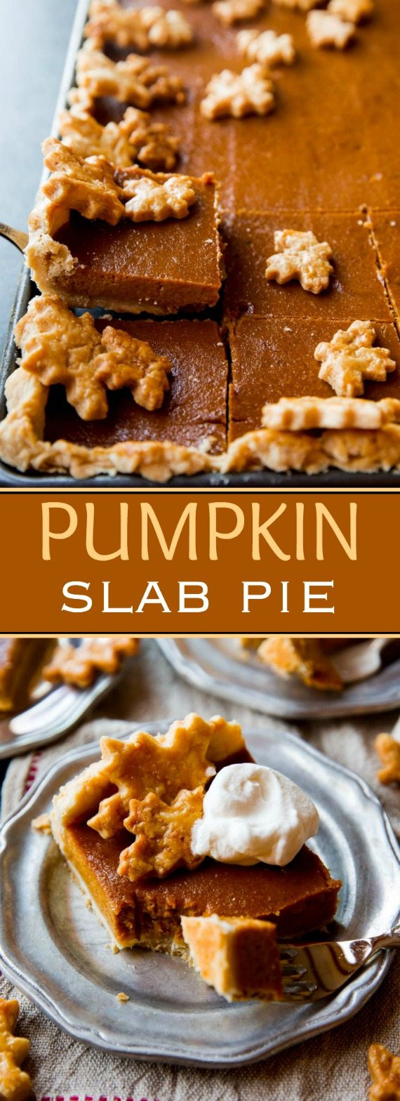 Pumpkin Slab Pie
 Pumpkin Slab Pie Feeds a Crowd Sallys Baking Addiction