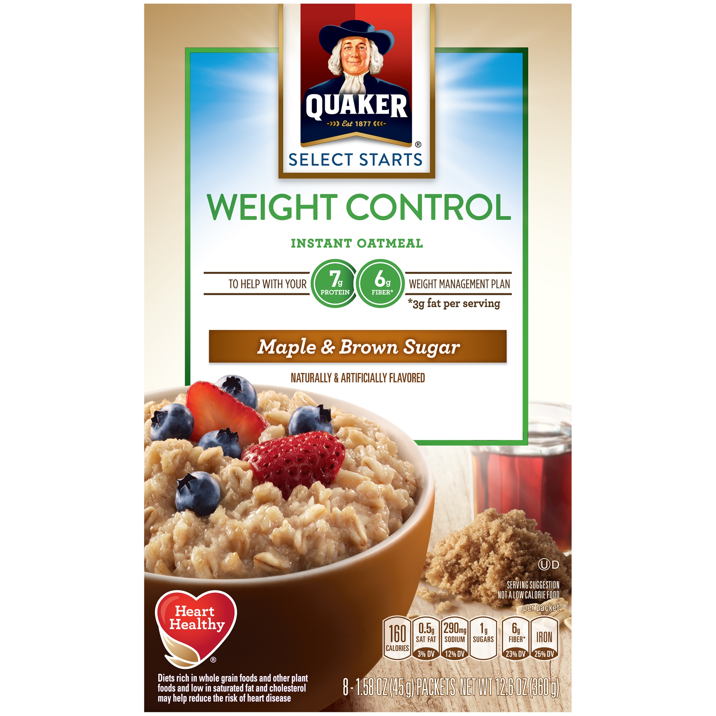 Quaker Oats Weight Control
 Quaker Select Starts Weight Control Instant Oatmeal Maple
