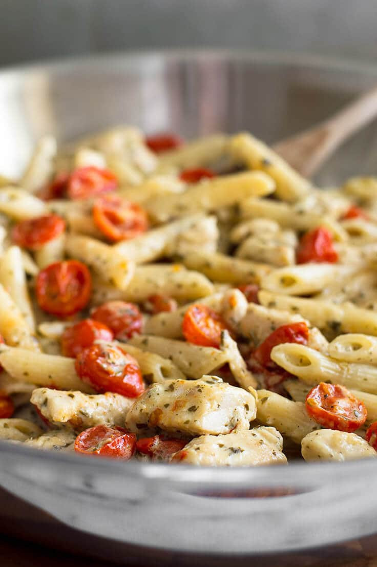 Quick Dinner Ideas For 2
 Easy Pesto Chicken Pasta for Two With Oven Roasted