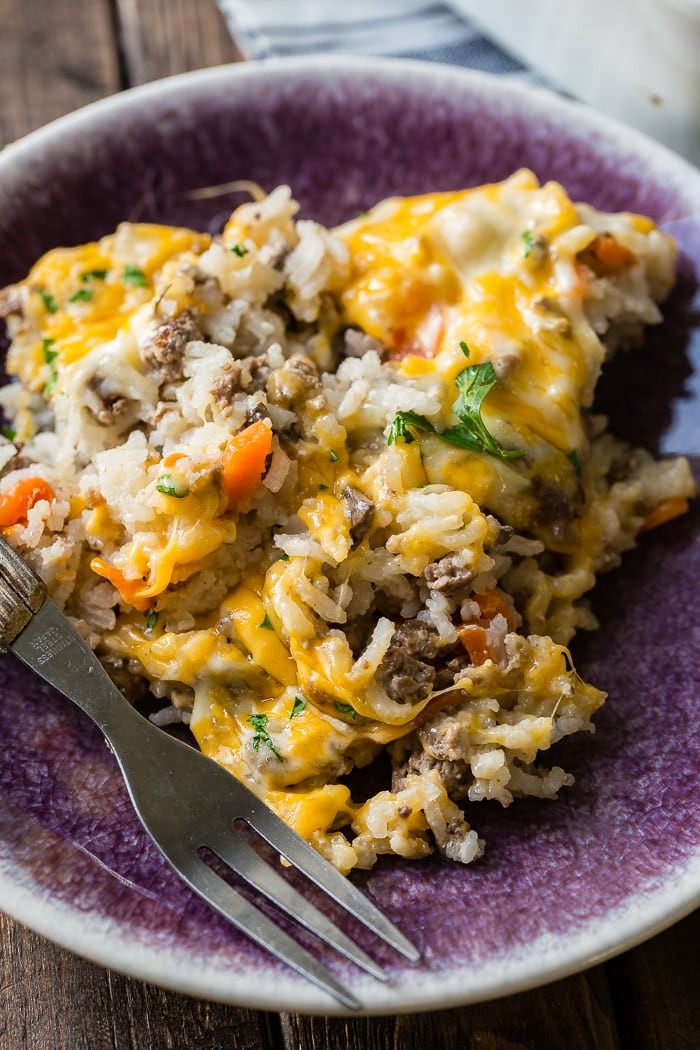 Quick Easy Meals With Ground Beef
 Cheesy Ground Beef and Rice Casserole