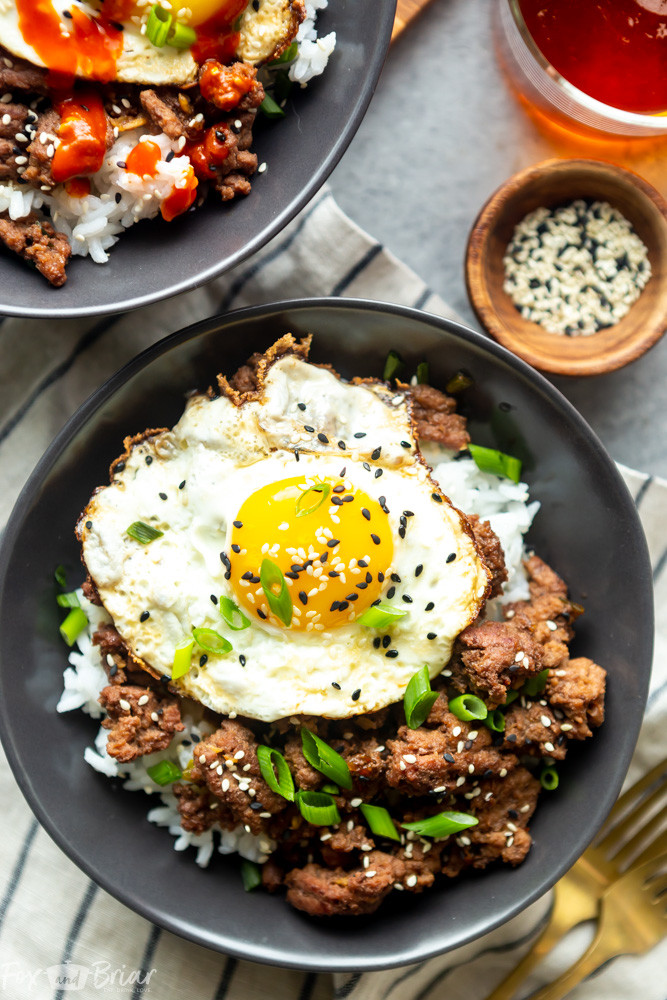 Quick Easy Meals With Ground Beef
 Korean Ground Beef Bowls Fox and Briar