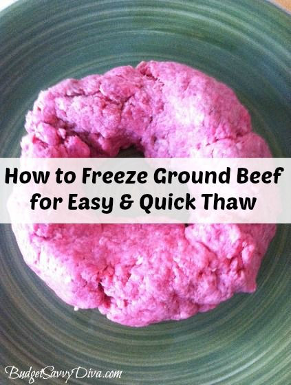 Quickly Thaw Ground Beef
 How to Freeze Ground Beef for Quicker Thaw