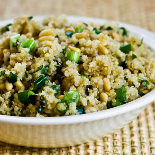 Quinoa Recipes Side Dish Awesome Quinoa Side Dish with Pine Nuts Green Ions and