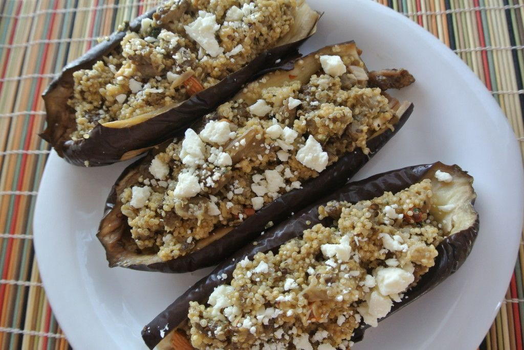 Quinoa Soluble Fiber
 Stuffed Eggplant with Quinoa and Feta