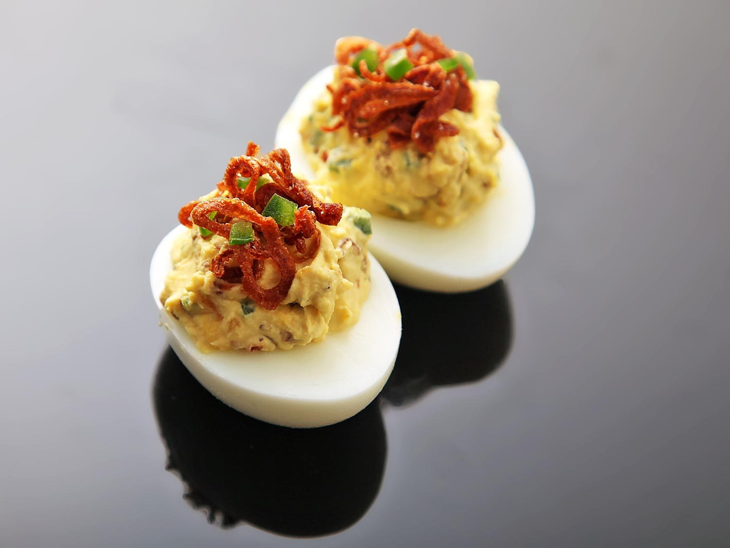 Recipe Deviled Eggs
 Deviled Eggs With Crispy Shallots and Chilies Recipe