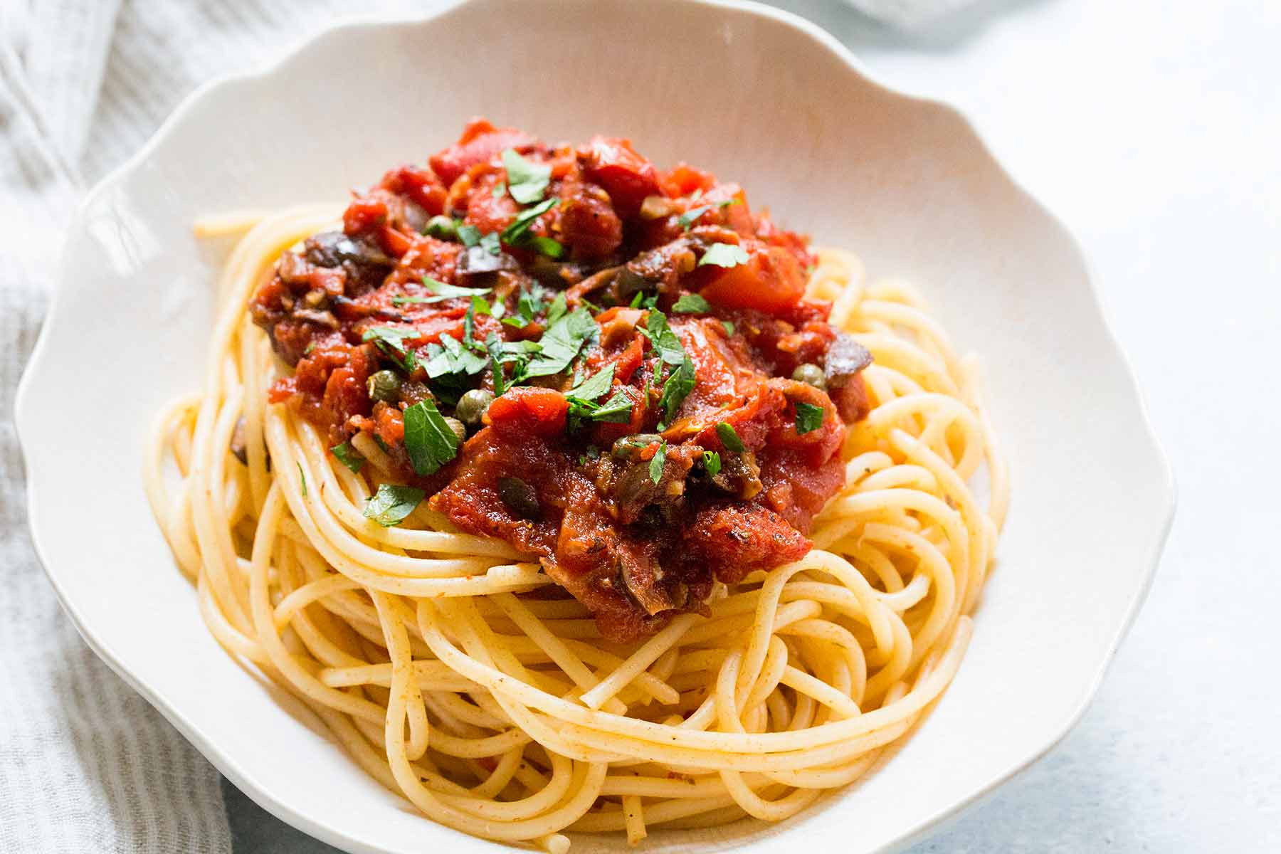 Recipe With Spaghetti Noodles
 Pasta Puttanesca Recipe