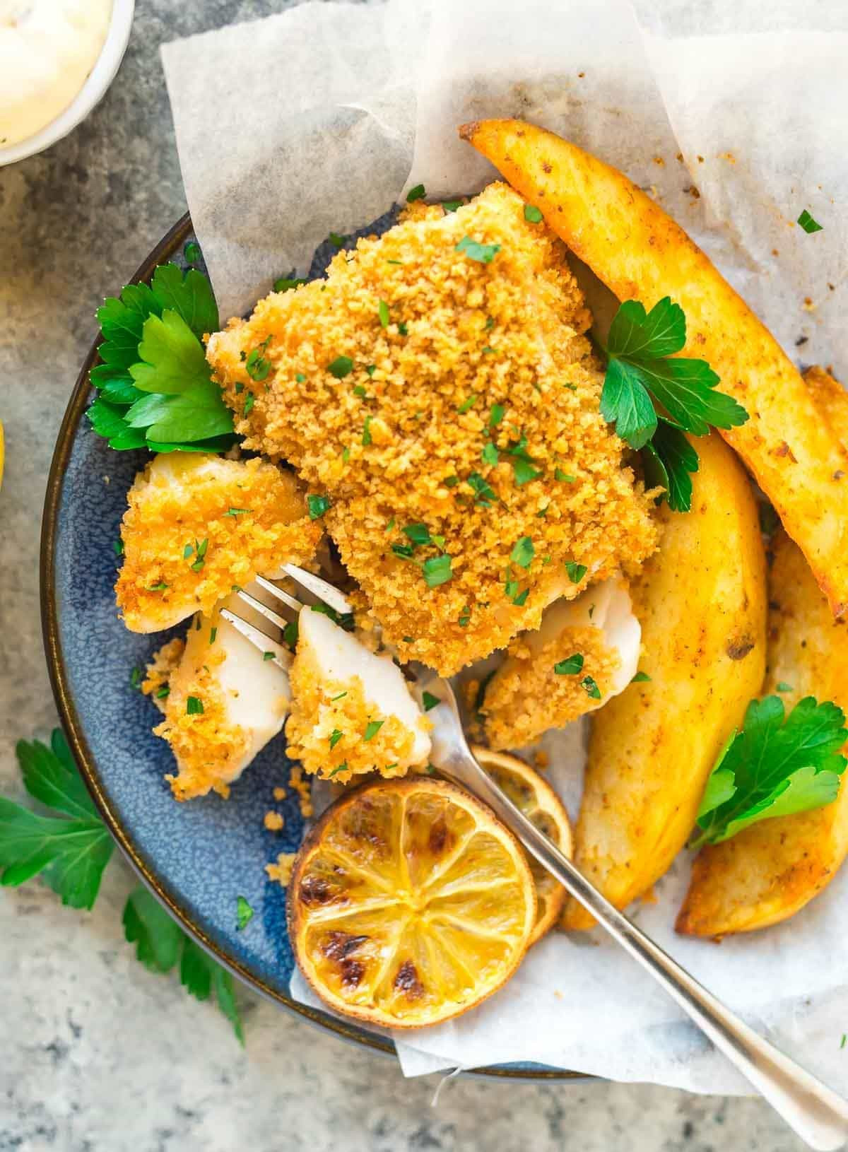 Recipes Baked Fish
 Fish and Chips Healthy Baked Recipe  – WellPlated