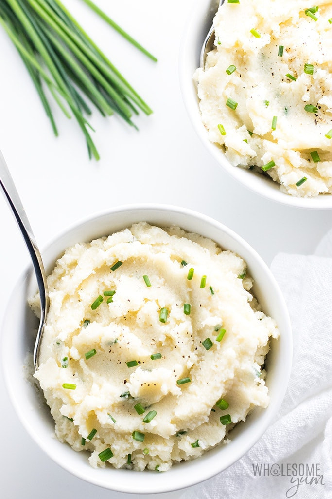 Recipes For Cauliflower Mashed Potatoes
 Low Carb Keto Cauliflower Mashed Potatoes Recipe VIDEO