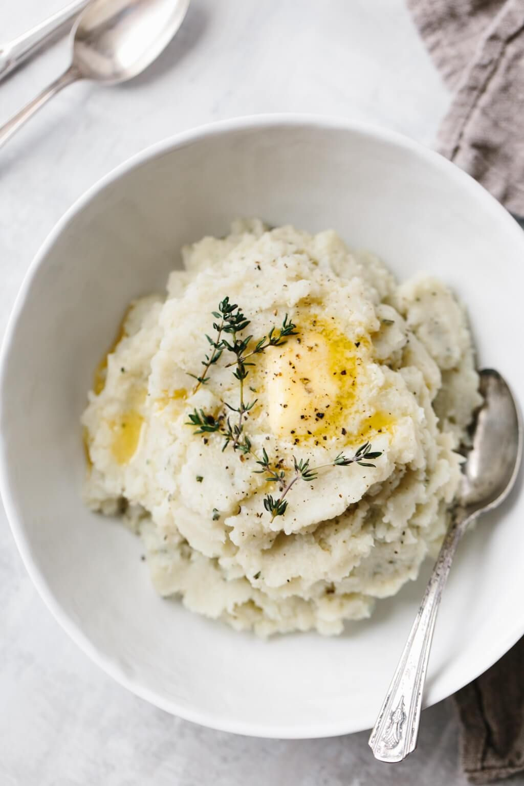 Recipes For Cauliflower Mashed Potatoes
 Mashed Cauliflower with Garlic and Herbs Recipe