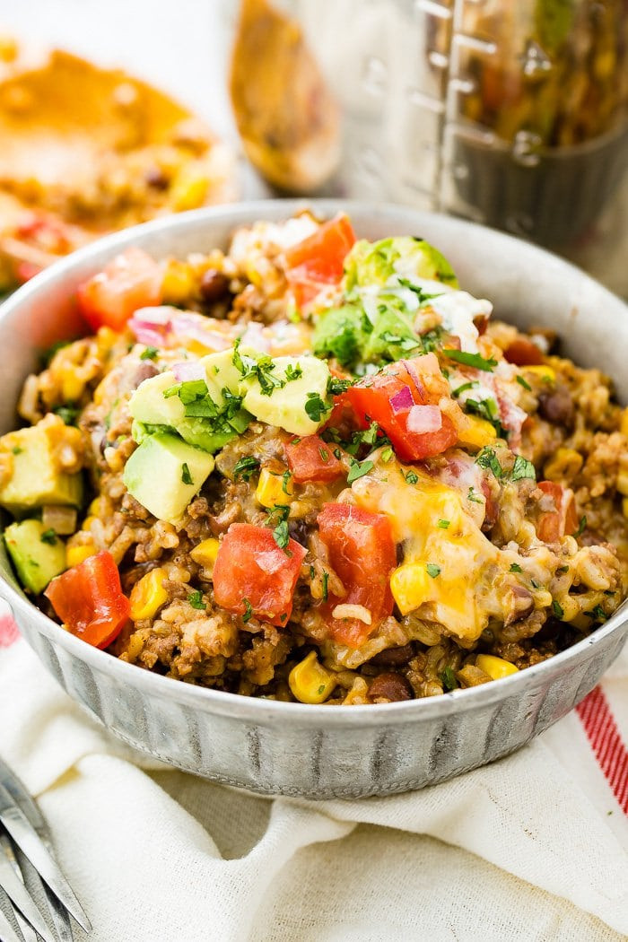 Recipes That Use Ground Beef
 Instant Pot Ground Beef Burrito Bowls Oh Sweet Basil