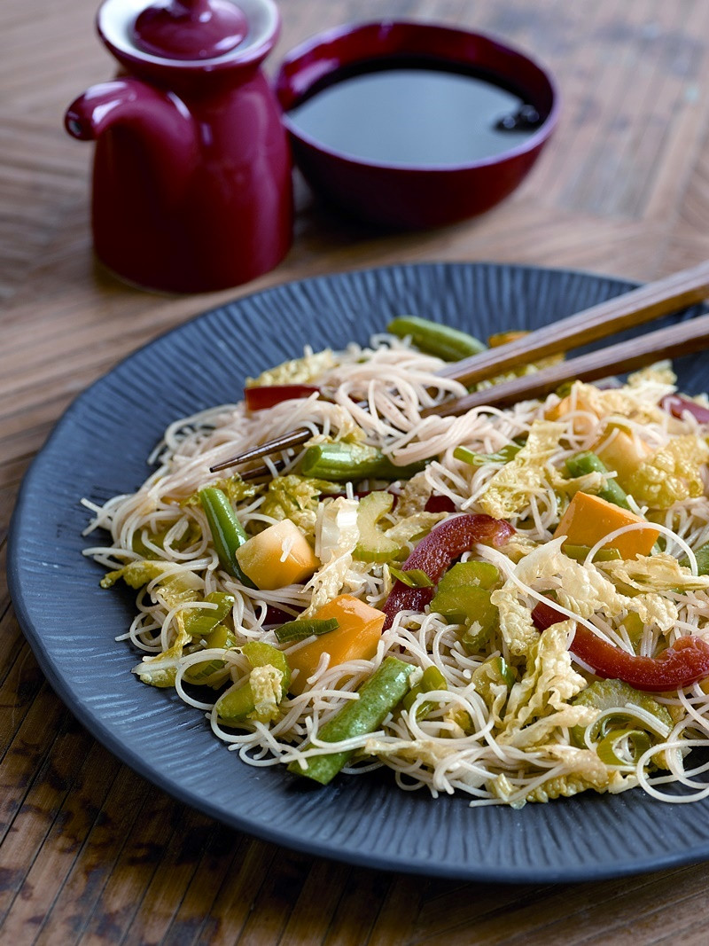 Recipes With Rice Noodles
 Szechuan Style Ve able Stir Fry with Rice Noodles Recipe