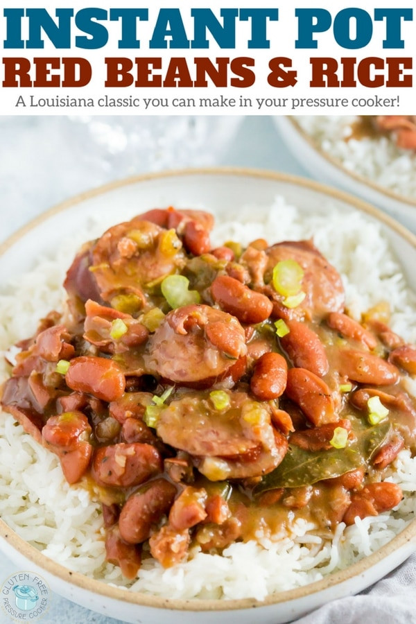 Red Beans And Rice Recipe Instant Pot
 Instant Pot Red Beans and Rice Gluten Free Pressure Cooker