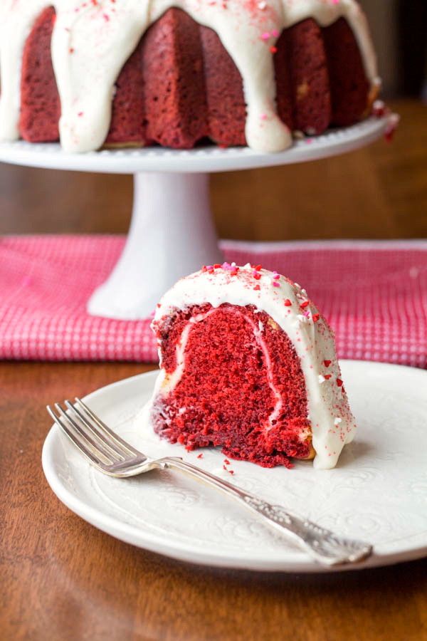 Red Velvet Bundt Cake
 Red Velvet Bundt Cake with a Cream Cheese Ribbon Two in