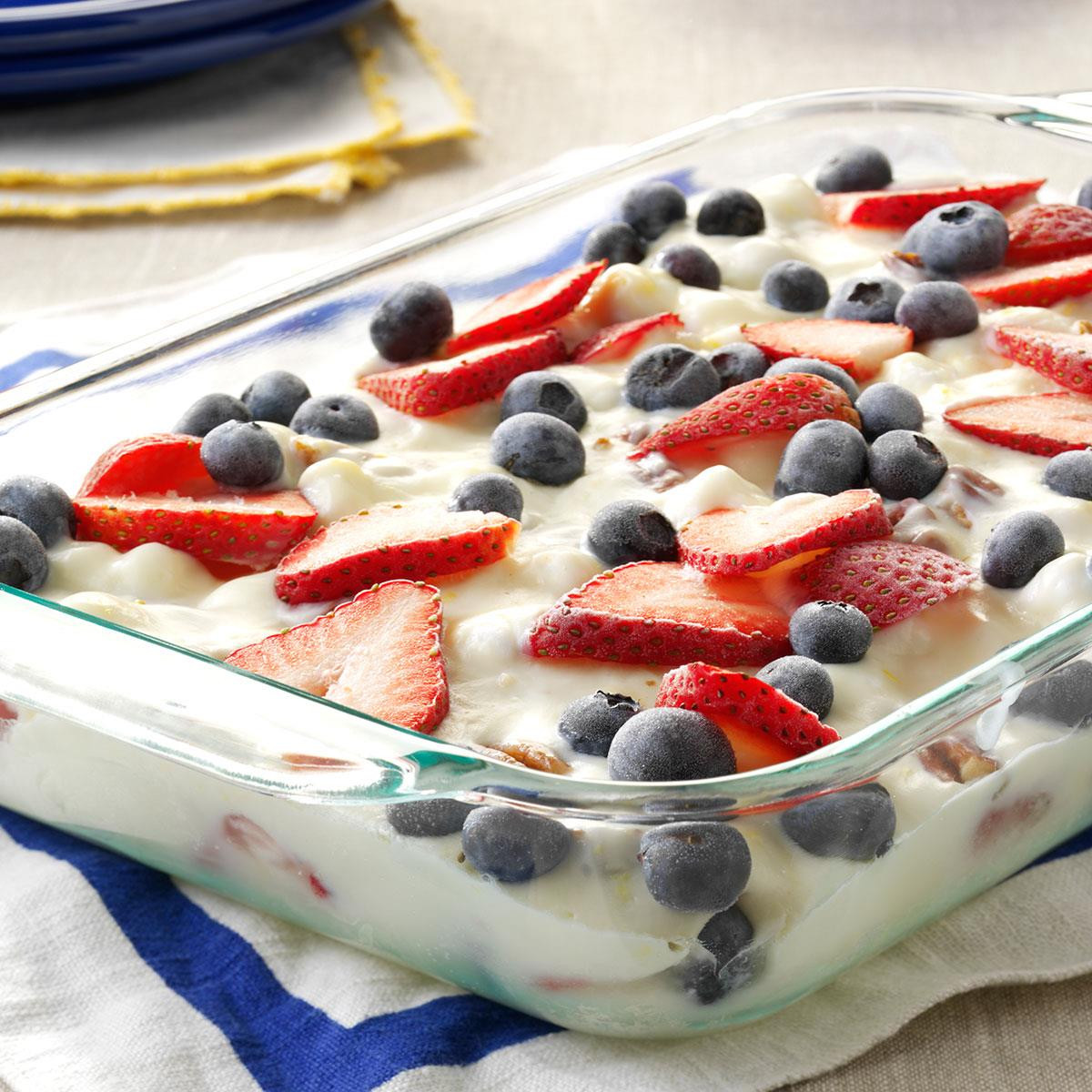 Red White And Blue Desserts Recipes
 Patriotic Frozen Delight Recipe
