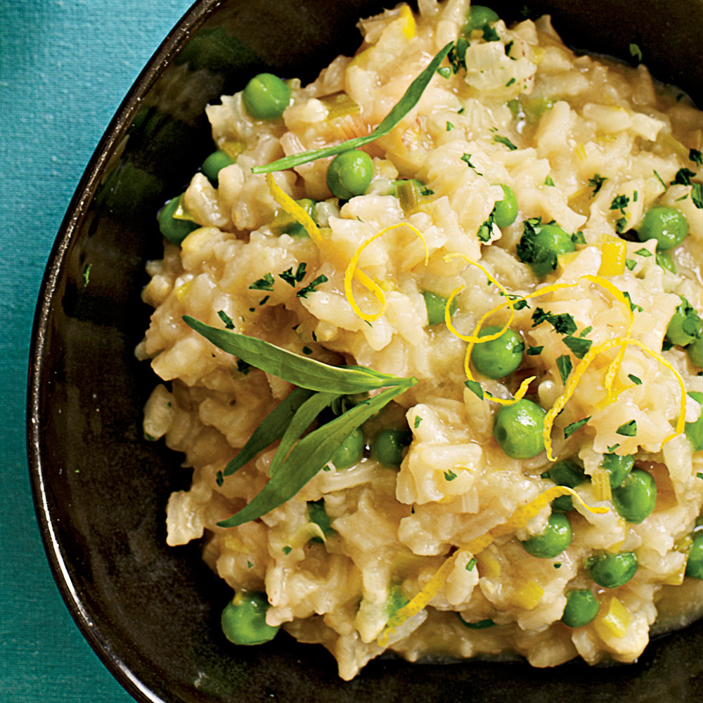Risotto Side Dish
 Lemon Risotto with Peas Tarragon and Leeks Recipe