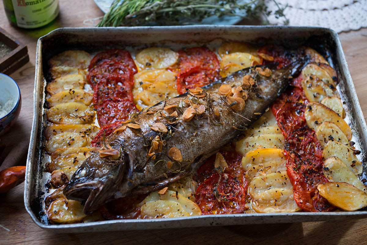 Roast Fish Recipes
 Roasted fish with aromatic olive oil