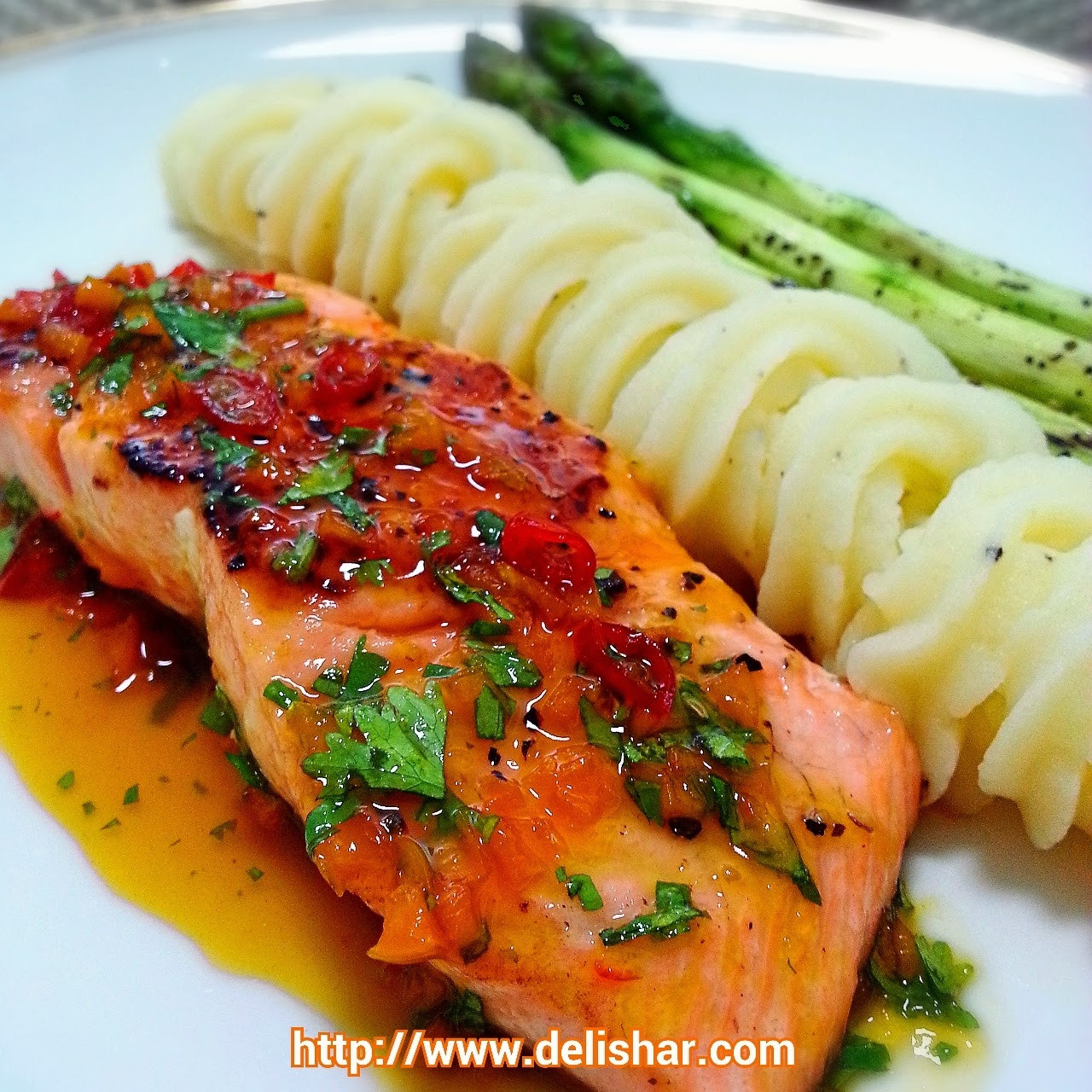 Salmon And Mashed Potatoes
 DELISHAR Singapore Cooking & Food Blog Salmon with Spicy