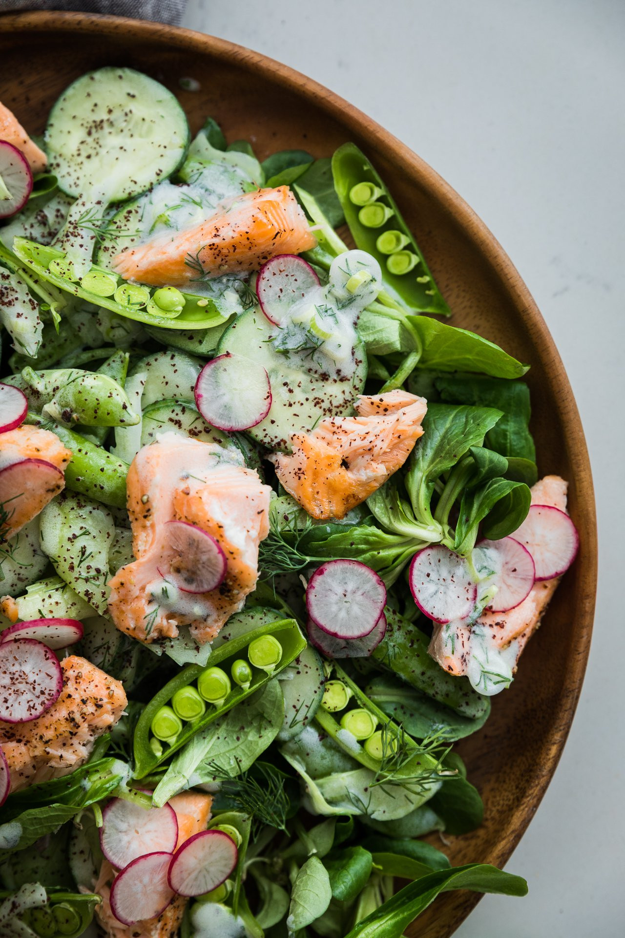 Salmon And Salad
 Salmon Salad with Yogurt Dressing – HonestlyYUM