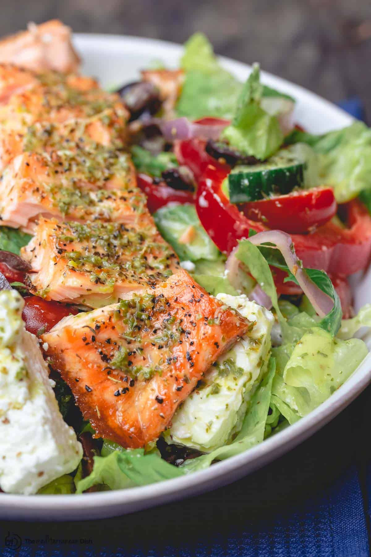 Salmon And Salad
 Greek Salmon Salad Recipe Quick & Healthy