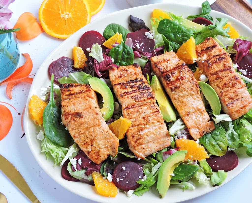 Salmon And Salad
 Citrus Salmon and Beet Salad Beautiful Eats & Things