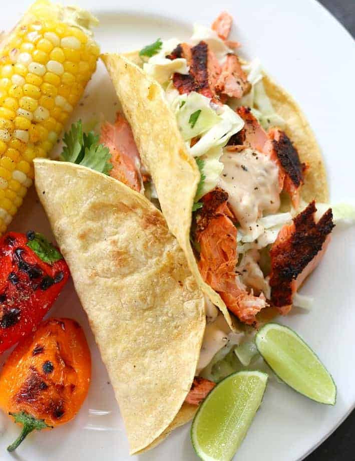 Salmon Fish Tacos Recipes
 Grilled Salmon Tacos – Good Dinner Mom